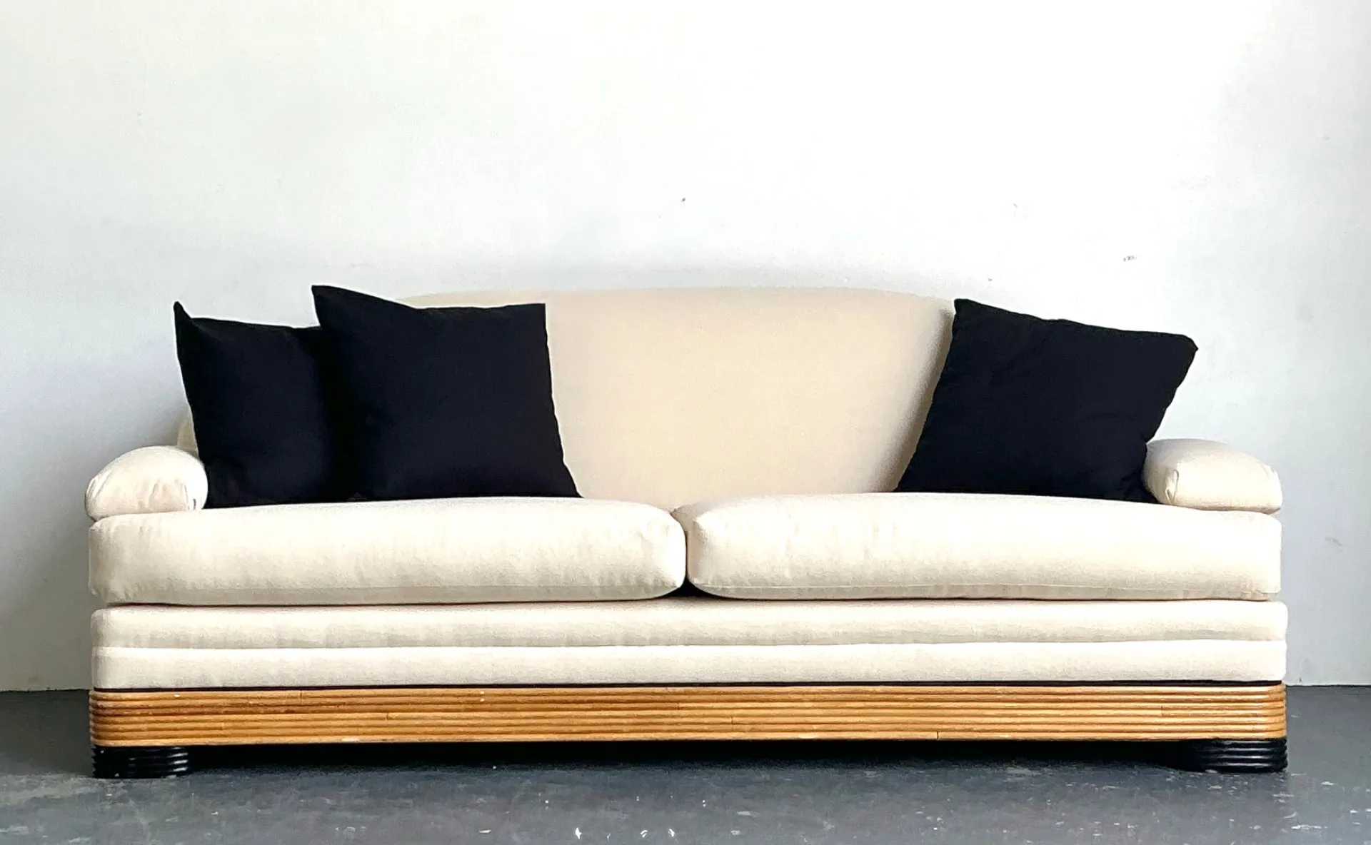 Vintage Stacked Reed Sofa — additional photo 6