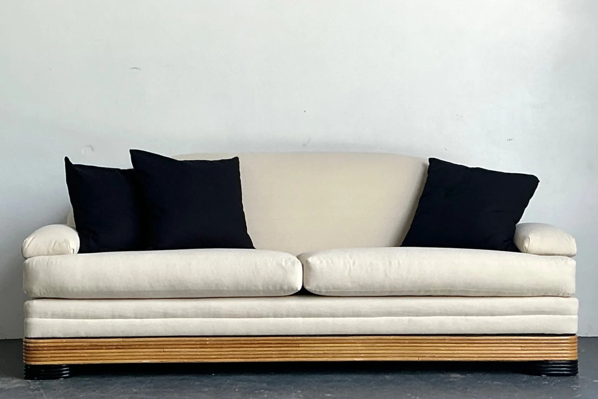 Vintage Stacked Reed Sofa — additional photo 8