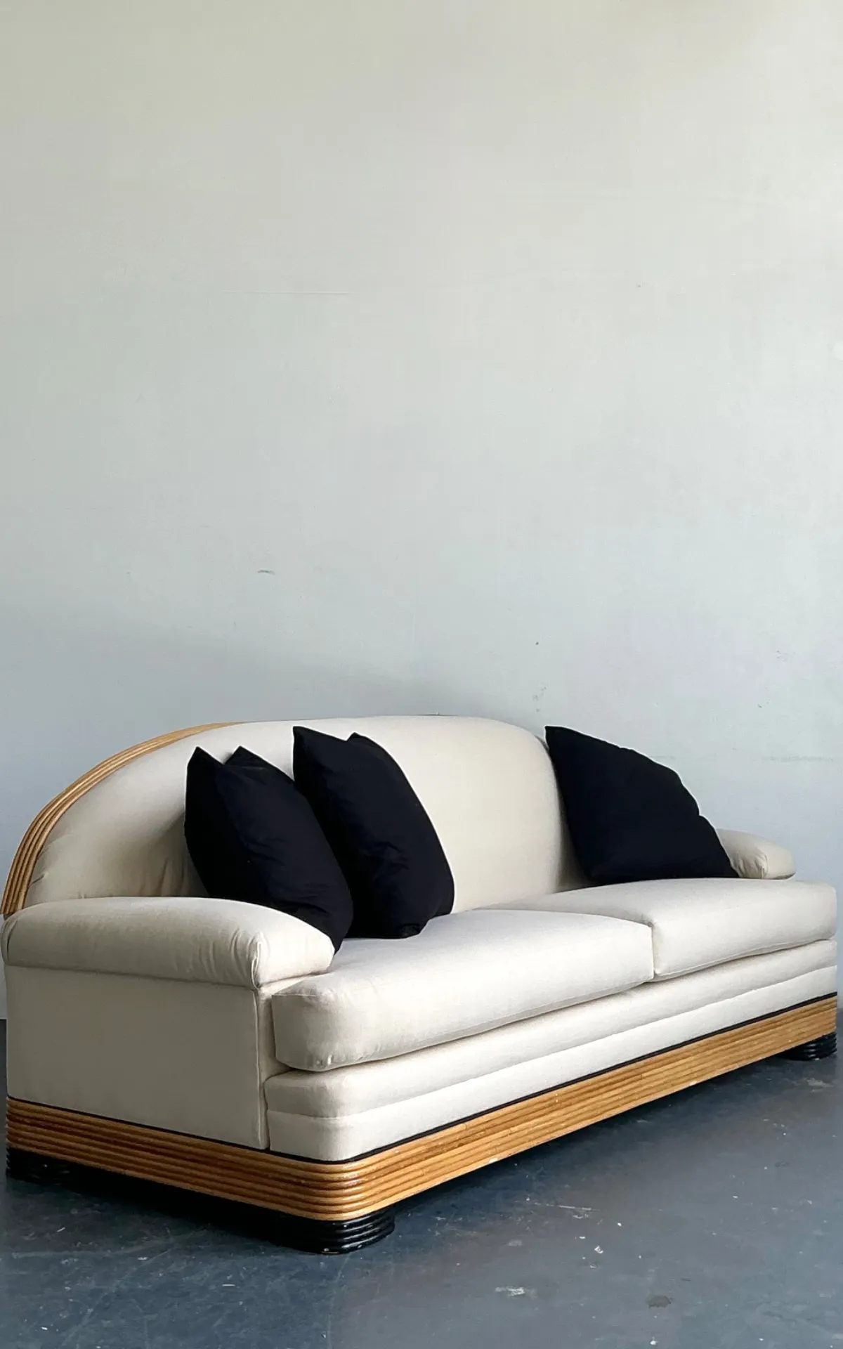Vintage Stacked Reed Sofa — additional photo 4