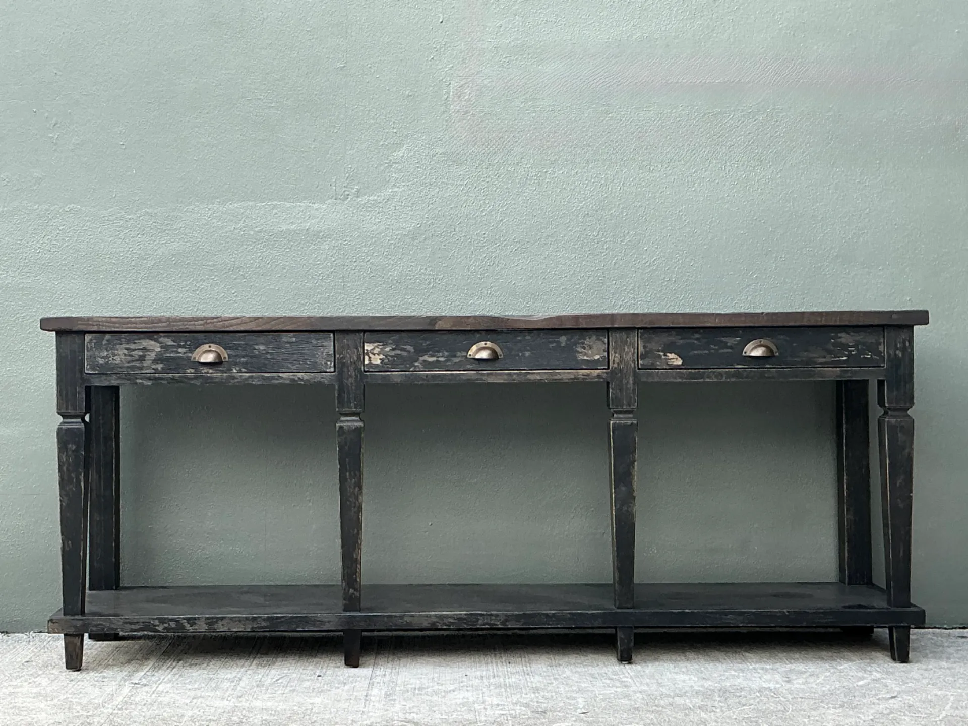 Vintage Patinated Long Console Table — additional photo 2