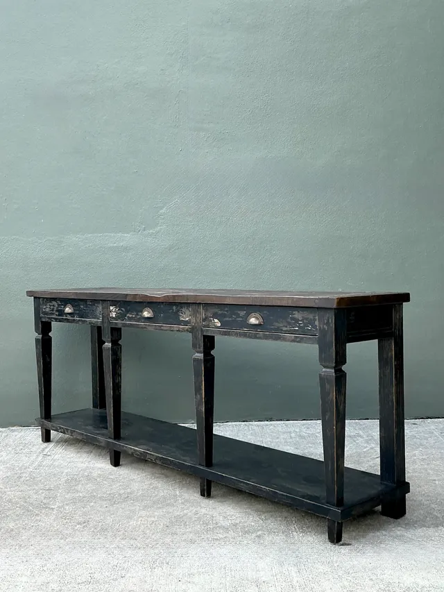 Vintage Patinated Long Console Table — additional photo 4