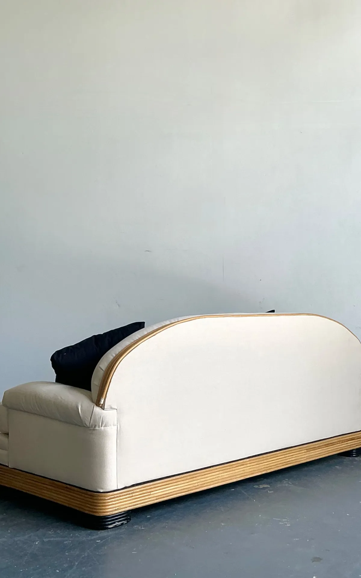 Vintage Stacked Reed Sofa — additional photo 3