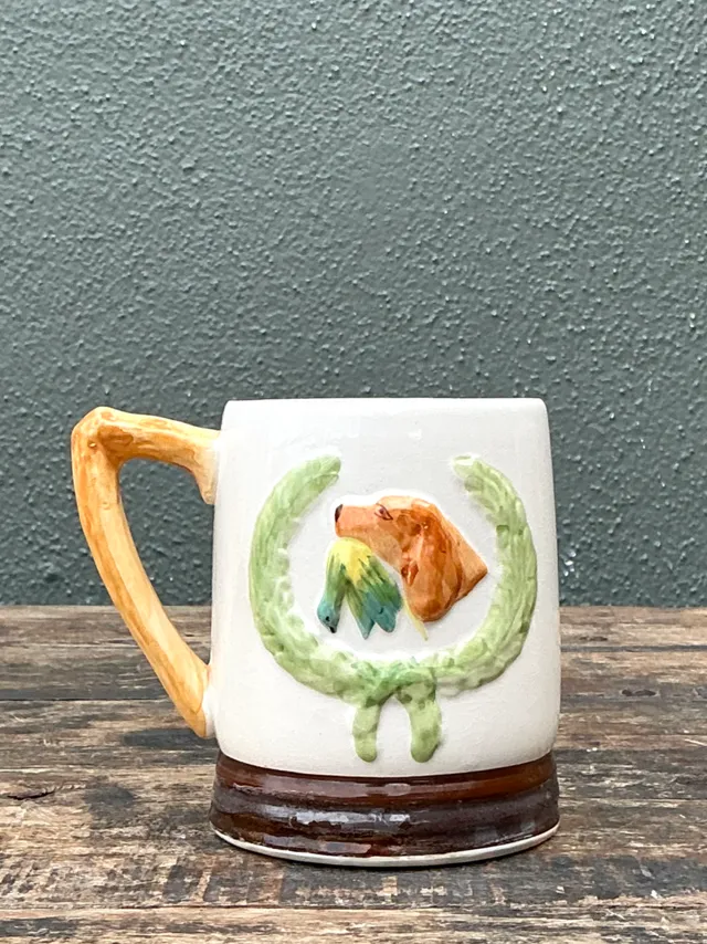 Vintage Hand-Painted Keele St Pottery Hunting Scene Ceramic Mug — additional photo 6