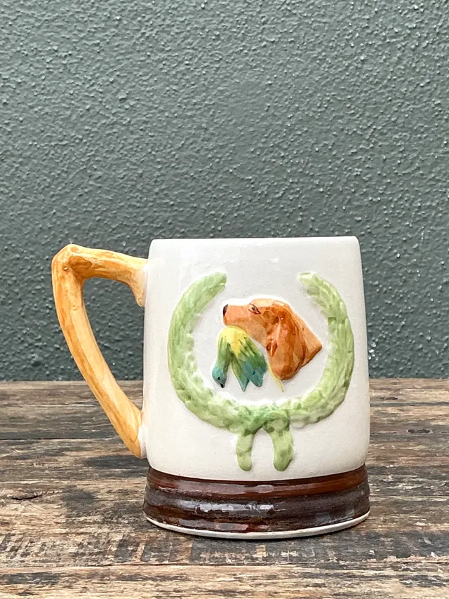 Vintage Hand-Painted Keele St Pottery Hunting Scene Ceramic Mug — additional photo 8