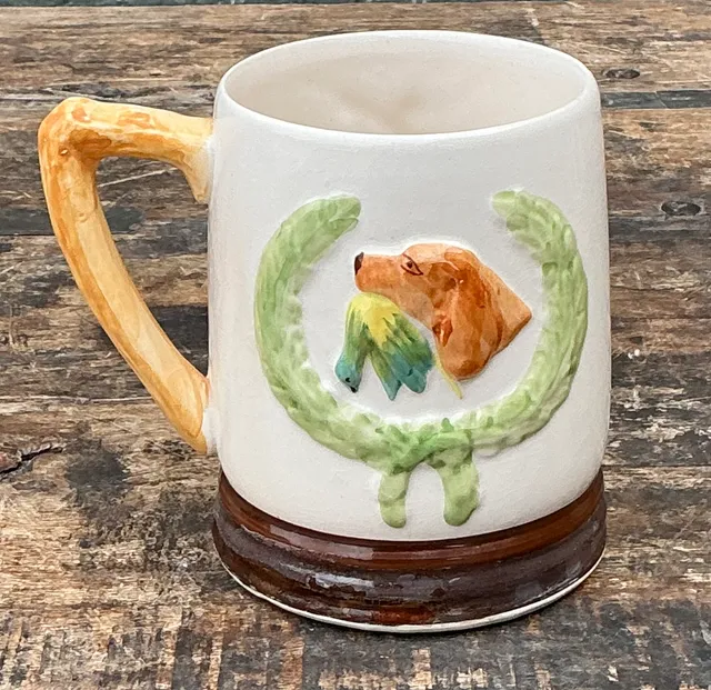 Vintage Hand-Painted Keele St Pottery Hunting Scene Ceramic Mug — additional photo 4