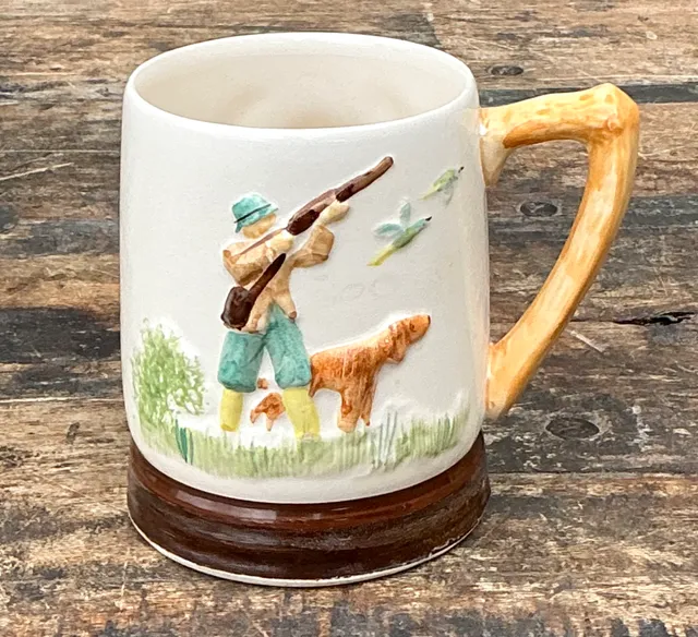 Vintage Hand-Painted Keele St Pottery Hunting Scene Ceramic Mug — additional photo 1