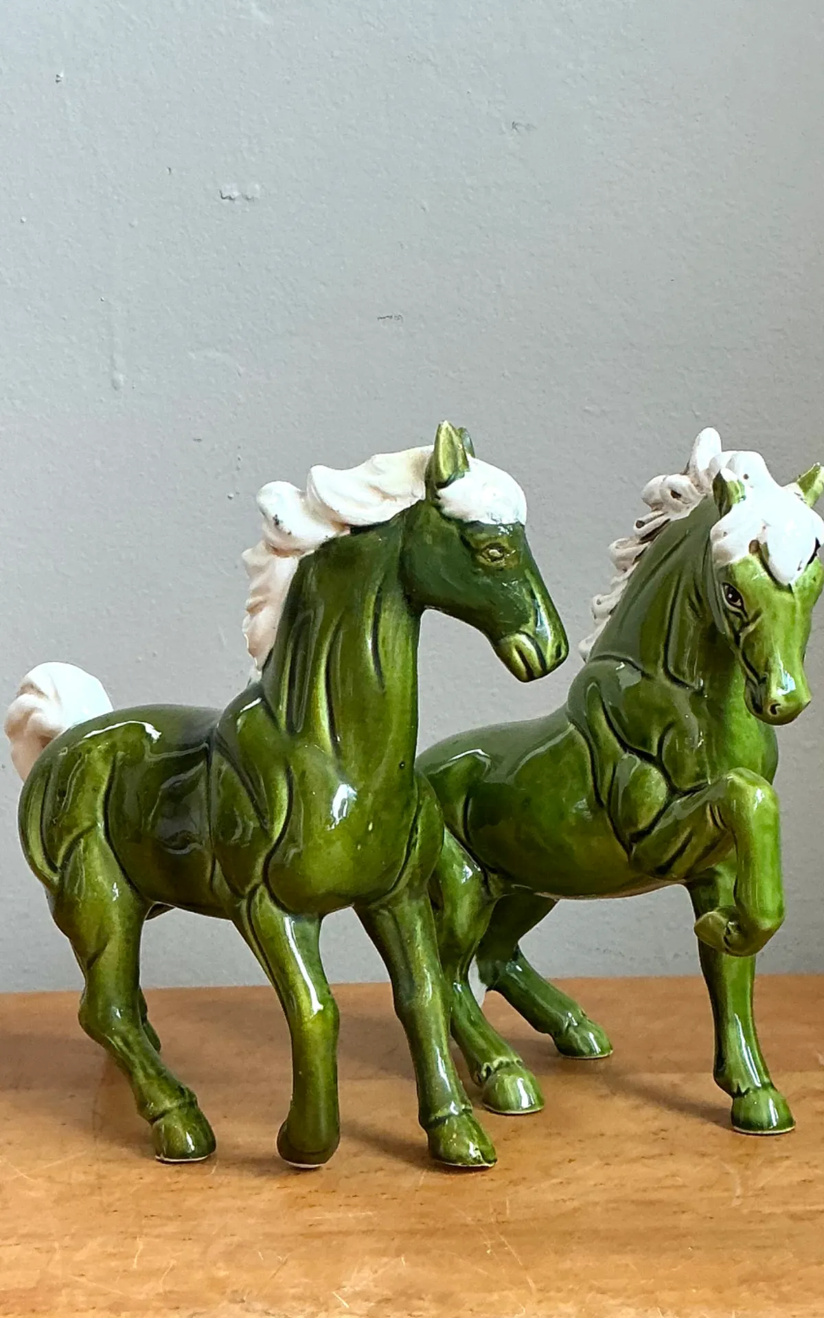 Vintage Green Ceramic Horse Figurines — additional photo 8