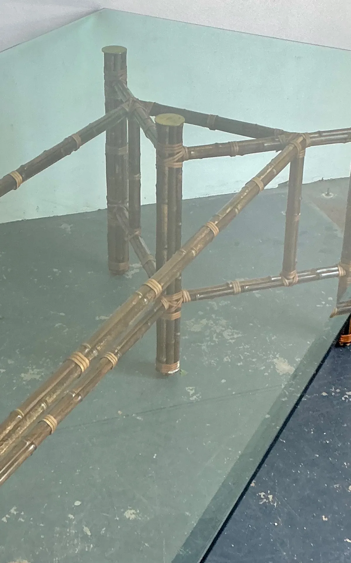 Vintage McGuire Rattan and Glass Dining Table — additional photo 8