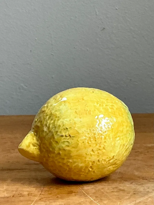 Vintage Italian Yellow Ceramic Lemon — additional photo 1