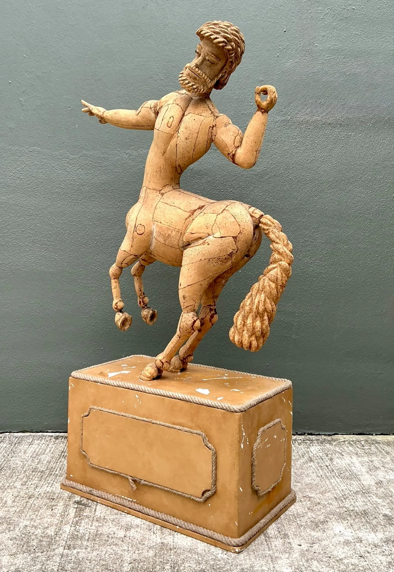 Vintage Monumental Cork Centaur Sculpture — additional photo 2