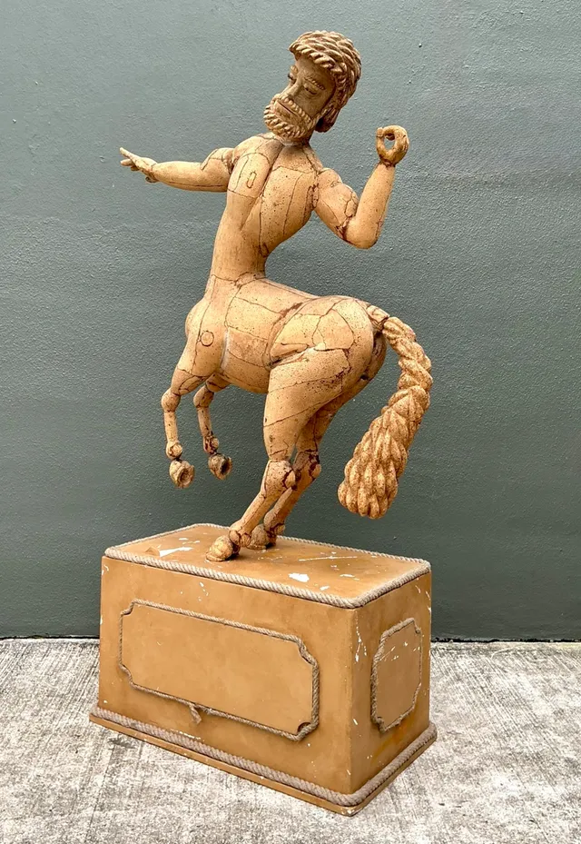 Vintage Monumental Cork Centaur Sculpture — additional photo 2