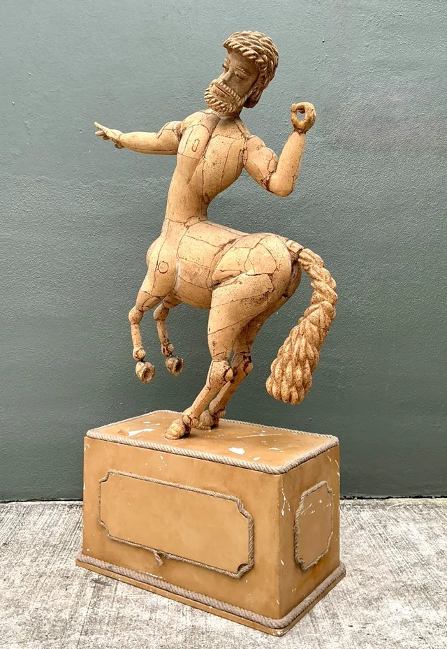 Vintage Monumental Cork Centaur Sculpture — additional photo 4