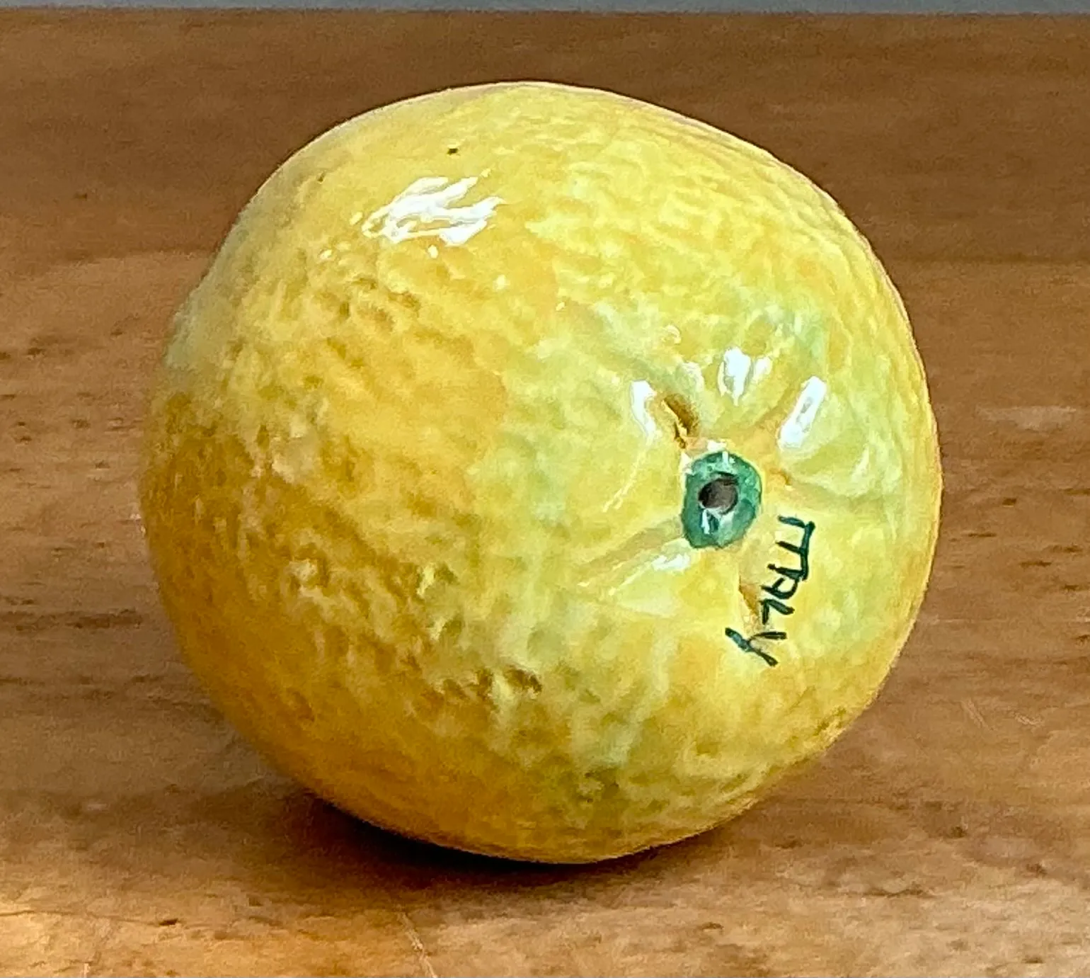 Vintage Italian Yellow Ceramic Lemon — additional photo 2