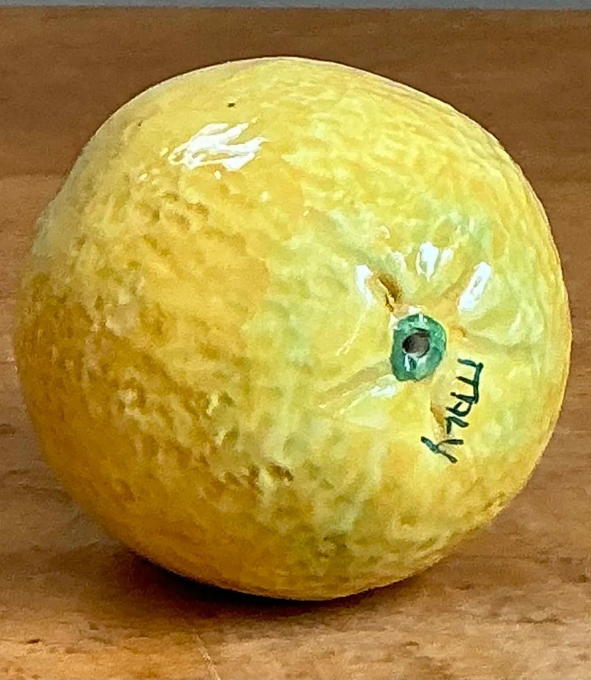 Vintage Italian Yellow Ceramic Lemon — additional photo 2