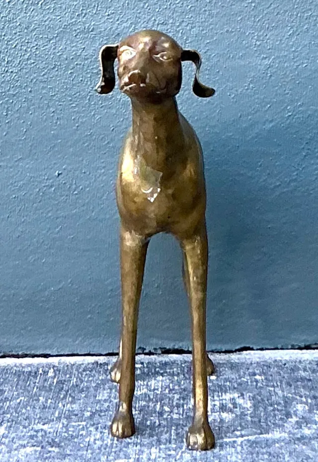 Vintage Monumental Brass Greyhound — additional photo 4