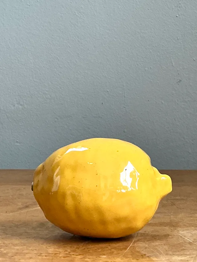 Vintage Italian Yellow Ceramic Lemon — additional photo 5