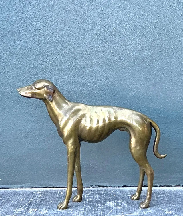 Vintage Monumental Brass Greyhound — additional photo 3