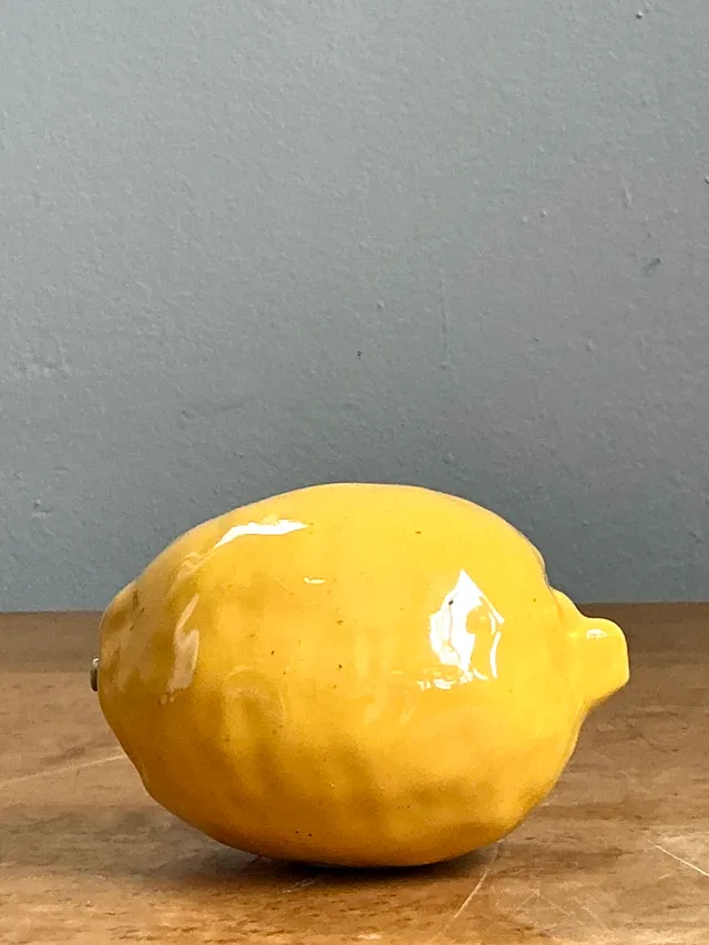 Vintage Italian Yellow Ceramic Lemon — additional photo 1
