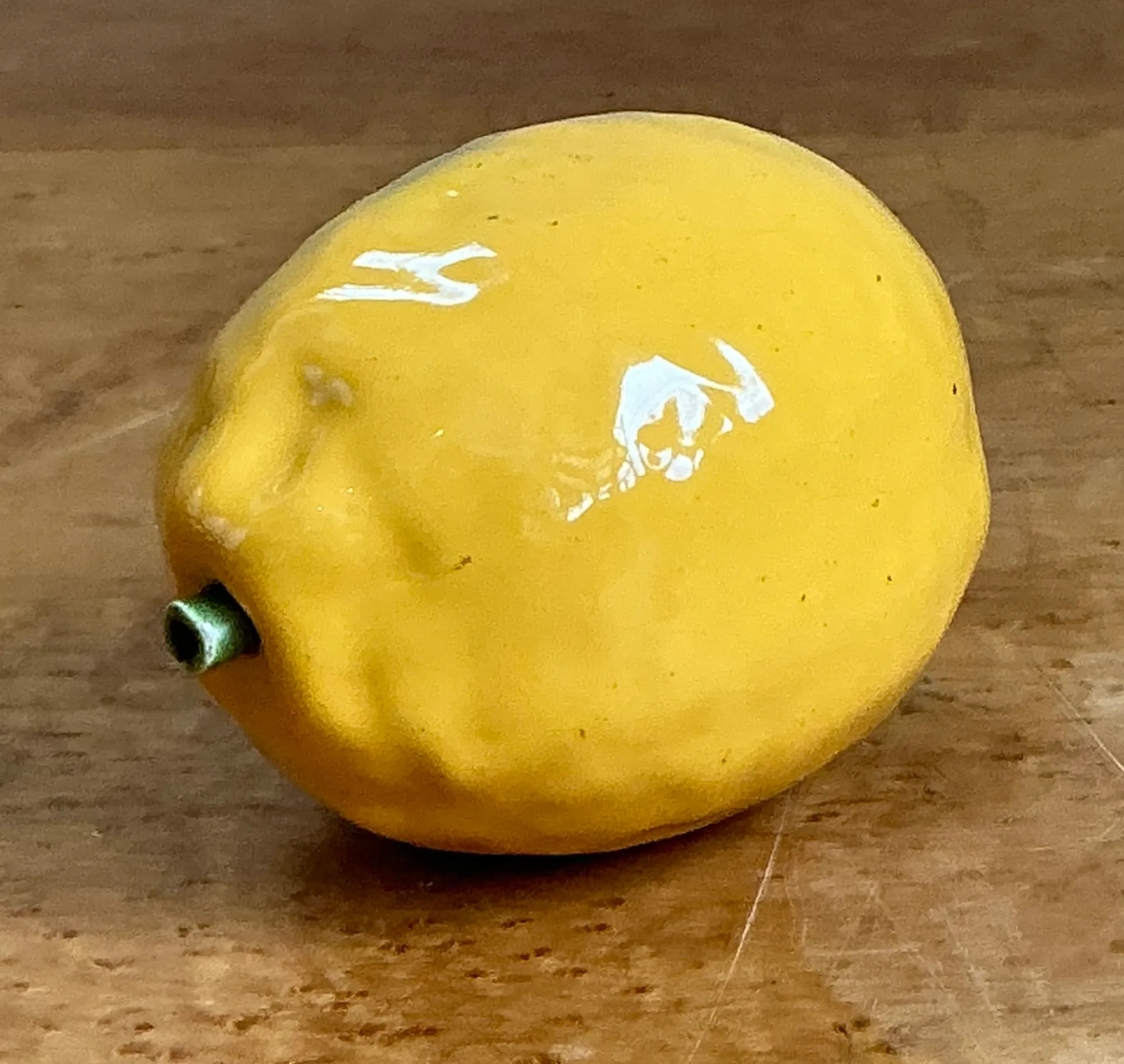 Vintage Italian Yellow Ceramic Lemon — additional photo 2