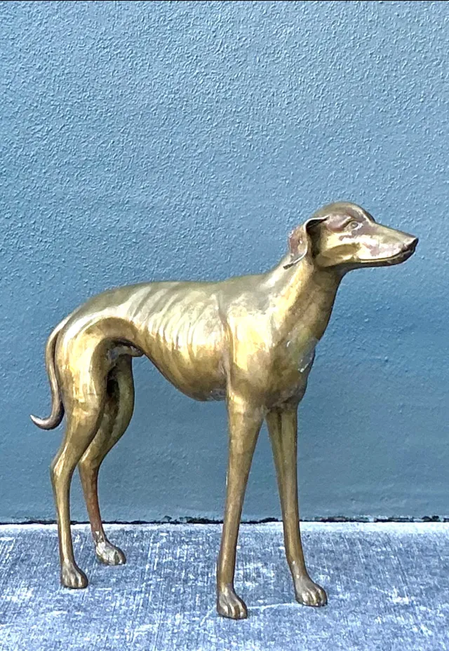 Vintage Monumental Brass Greyhound - Bronze, 34W x 29.5H — additional photo 8