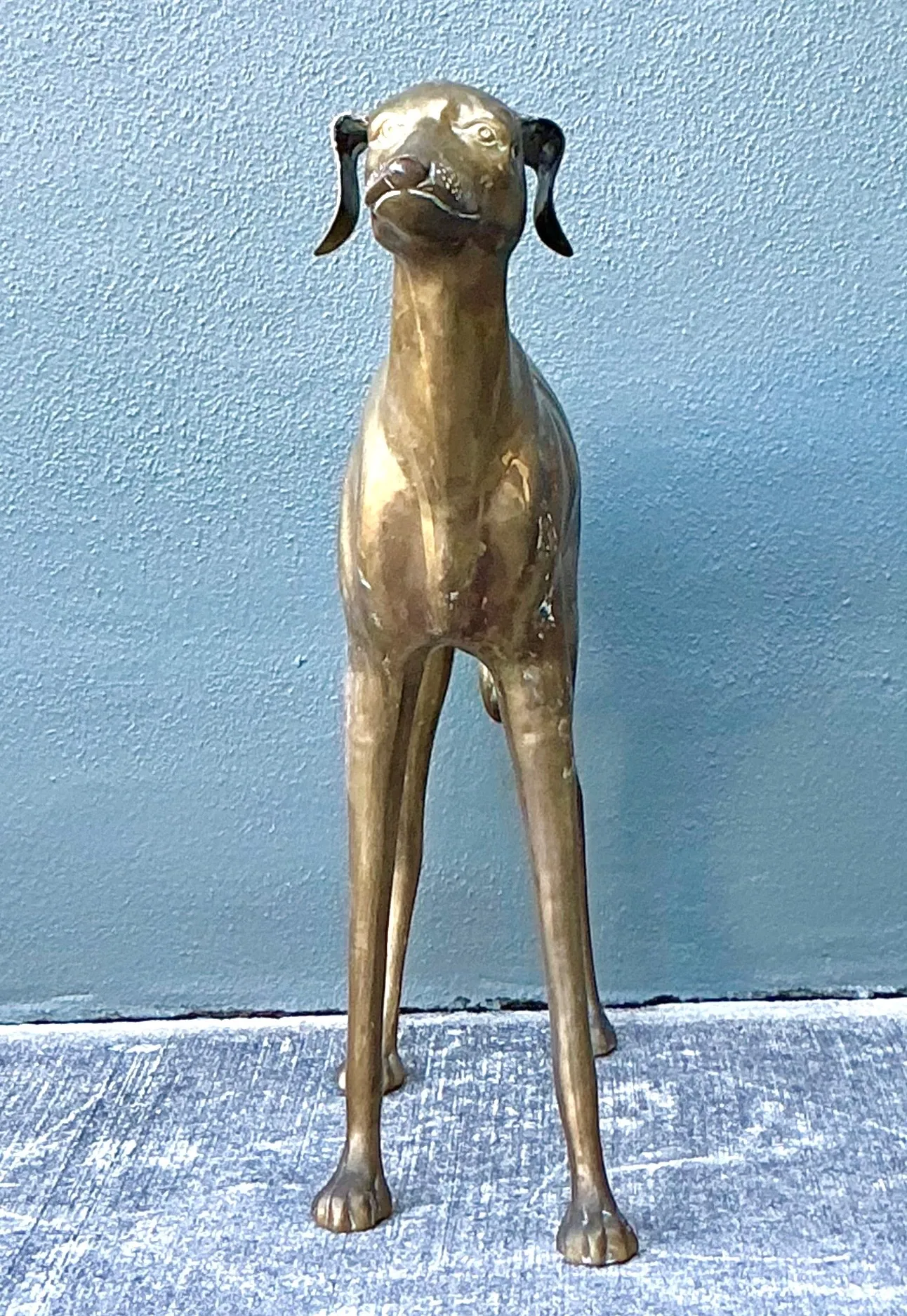 Vintage Monumental Brass Greyhound - Bronze, 34W x 29.5H — additional photo 5