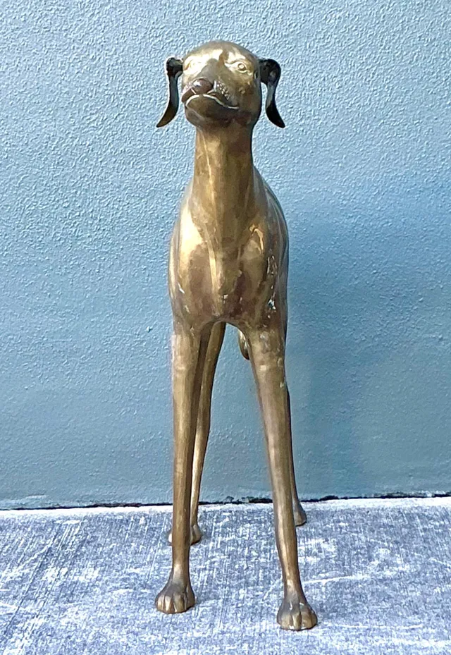 Vintage Monumental Brass Greyhound - Bronze, 34W x 29.5H — additional photo 5