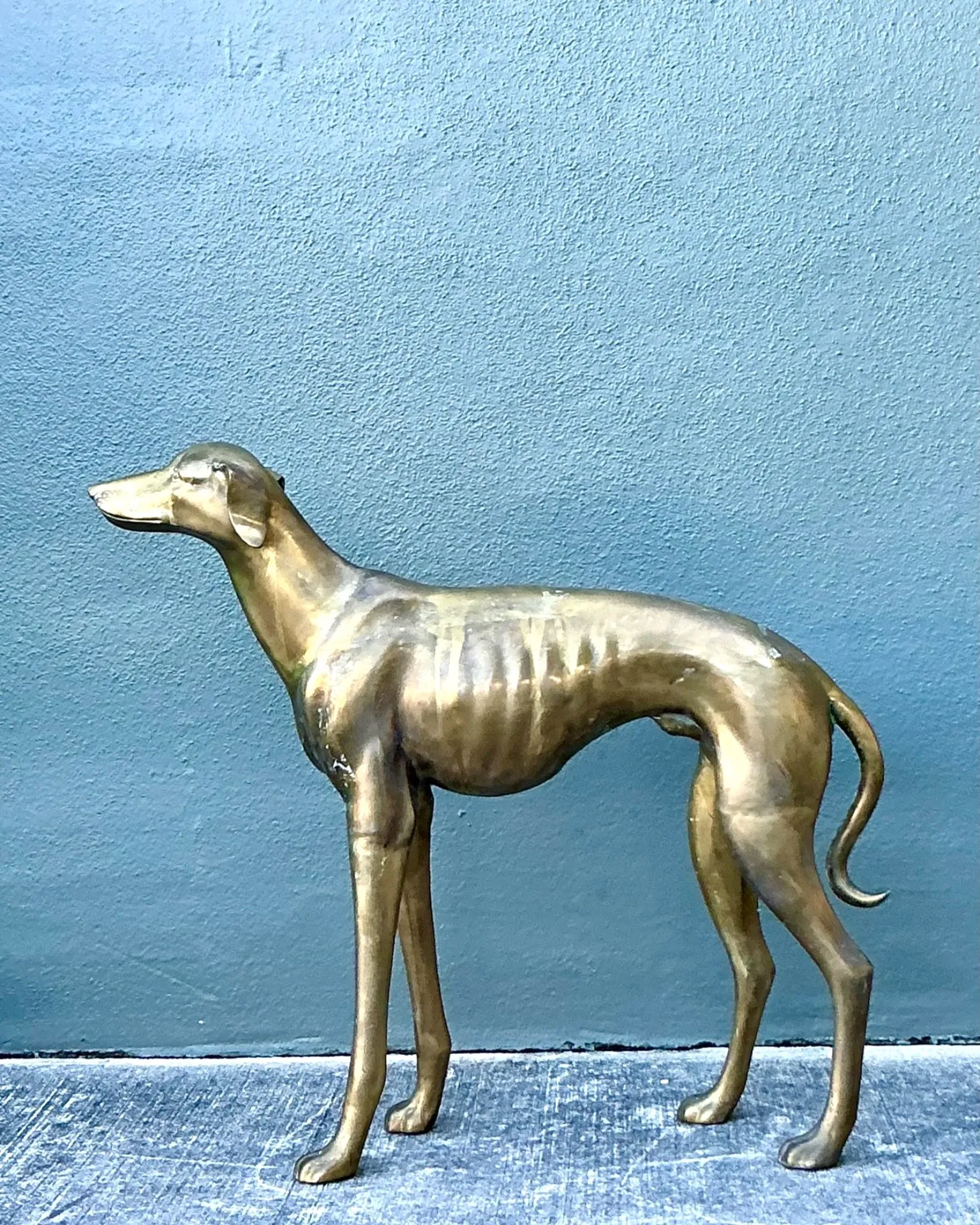 Vintage Monumental Brass Greyhound - Bronze, 34W x 29.5H — additional photo 4