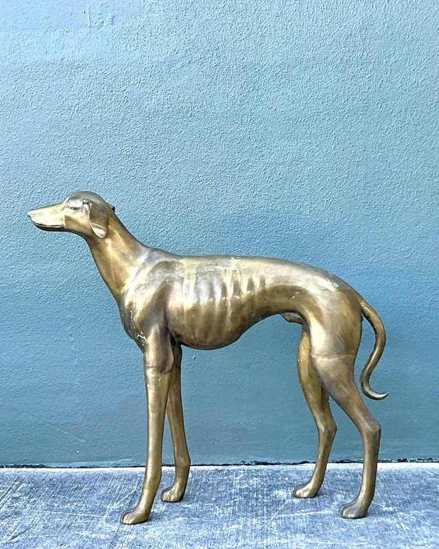Vintage Monumental Brass Greyhound - Bronze, 34W x 29.5H — additional photo 6