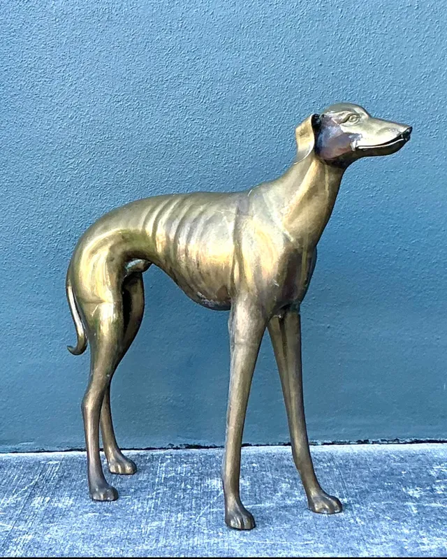 Vintage Monumental Brass Greyhound - Bronze, 34W x 29.5H — additional photo 7