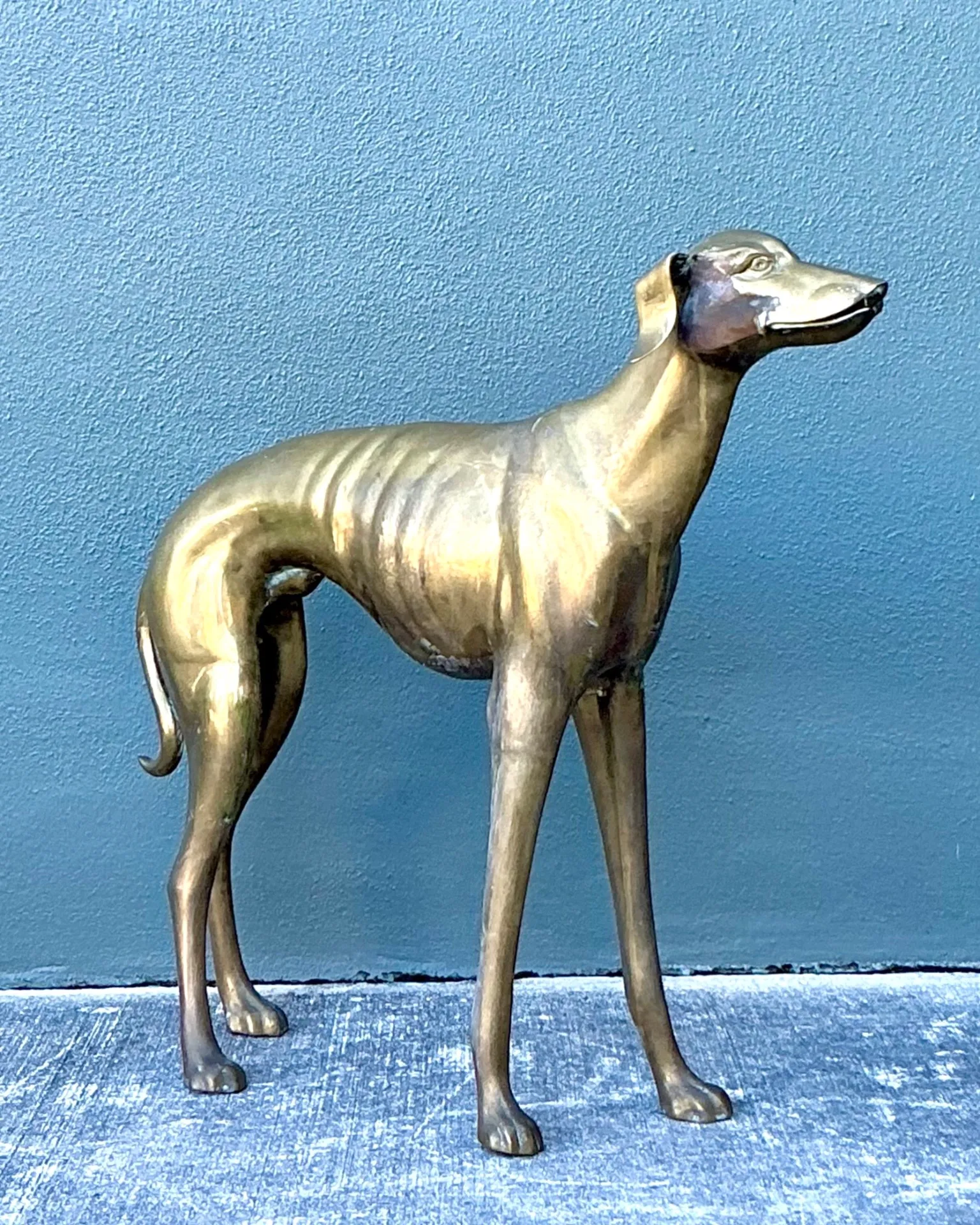 Vintage Monumental Brass Greyhound - Bronze, 34W x 29.5H — additional photo 3