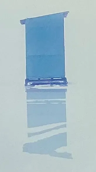 Vintage Scott Peterman “Ice Huts” Lithograph On Paper — additional photo 2