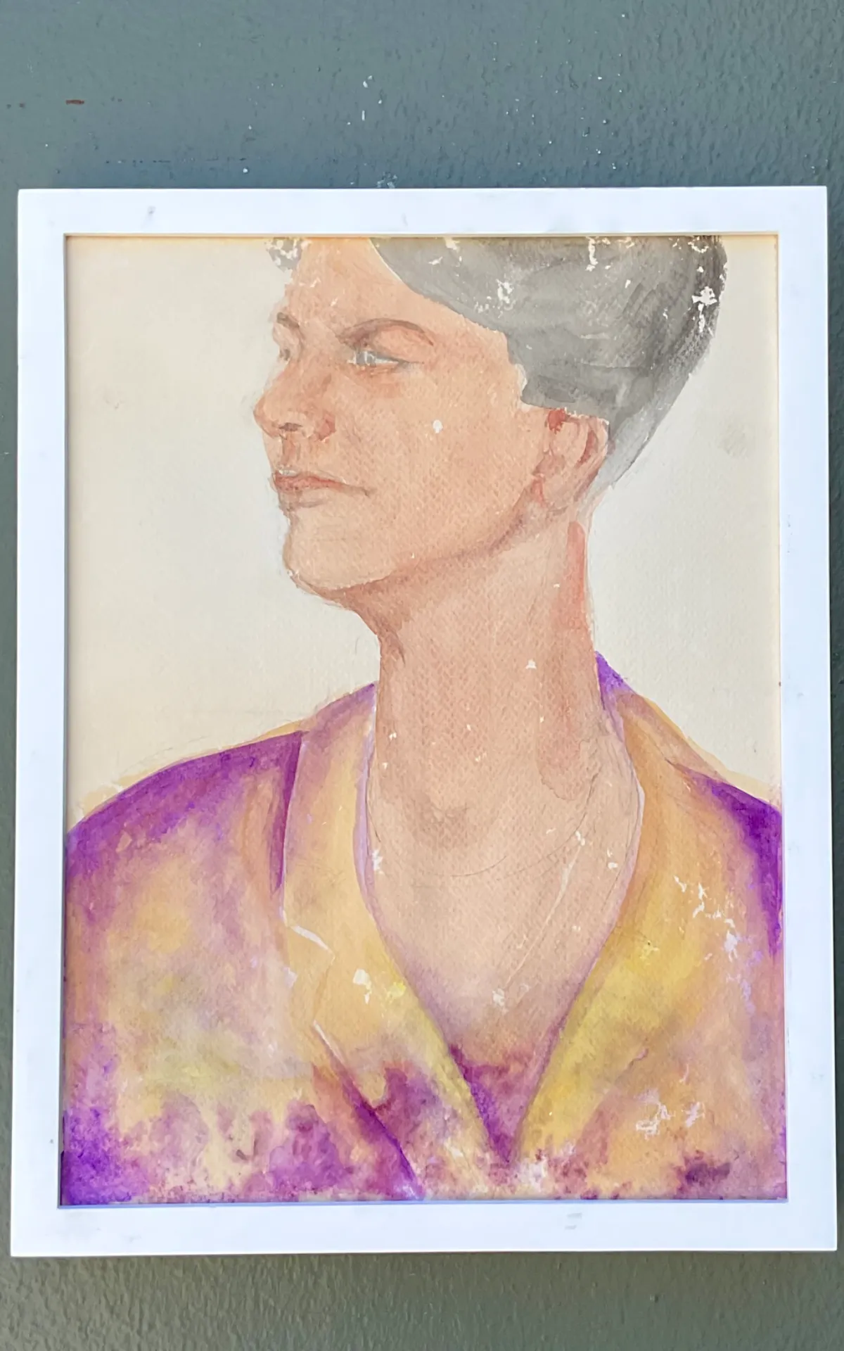 Vintage Original Watercolor On Paper