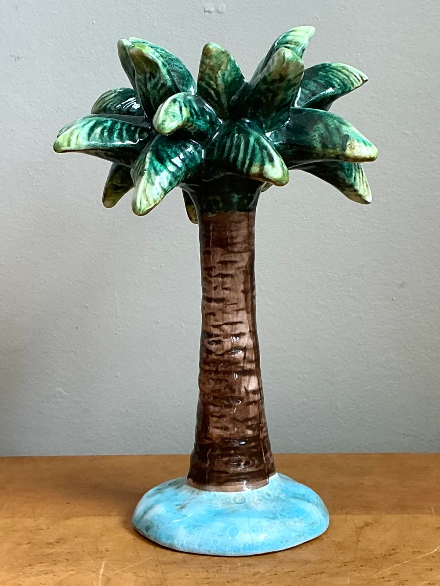 Vintage Ceramic Palm Tree Candlestick — additional photo 5