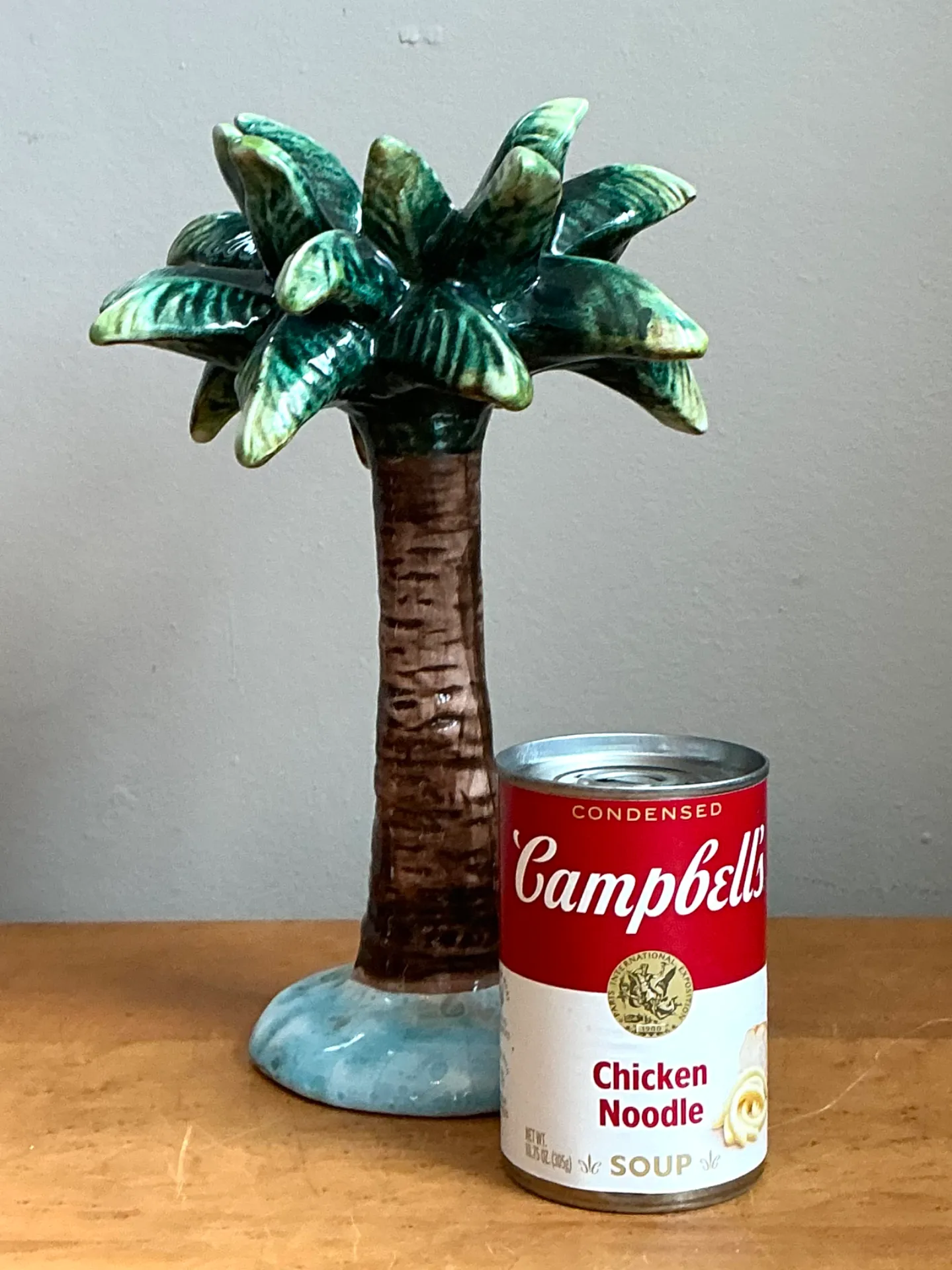 Vintage Ceramic Palm Tree Candlestick — additional photo 2