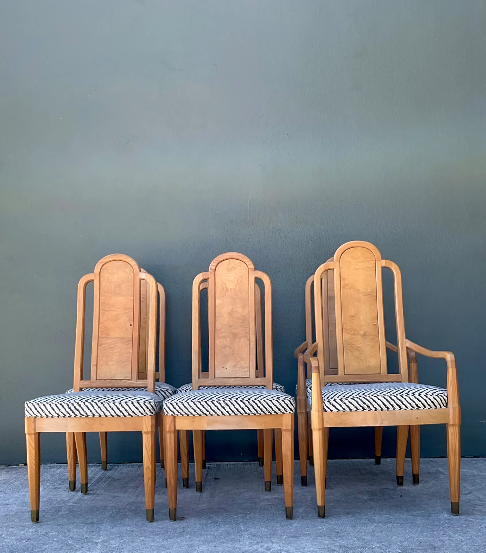 Vintage Henredon Scene Two Upholstered Dining Chairs — additional photo 3