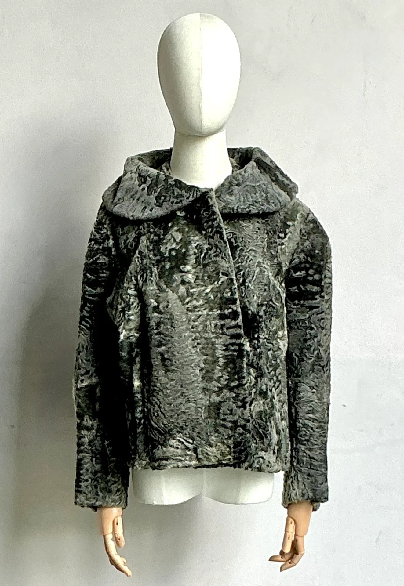 Vintage Textured Cropped Lamb Jacket — additional photo 1