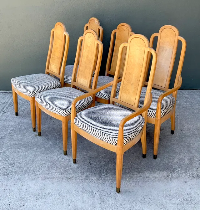 Vintage Henredon Scene Two Upholstered Dining Chairs — additional photo 8