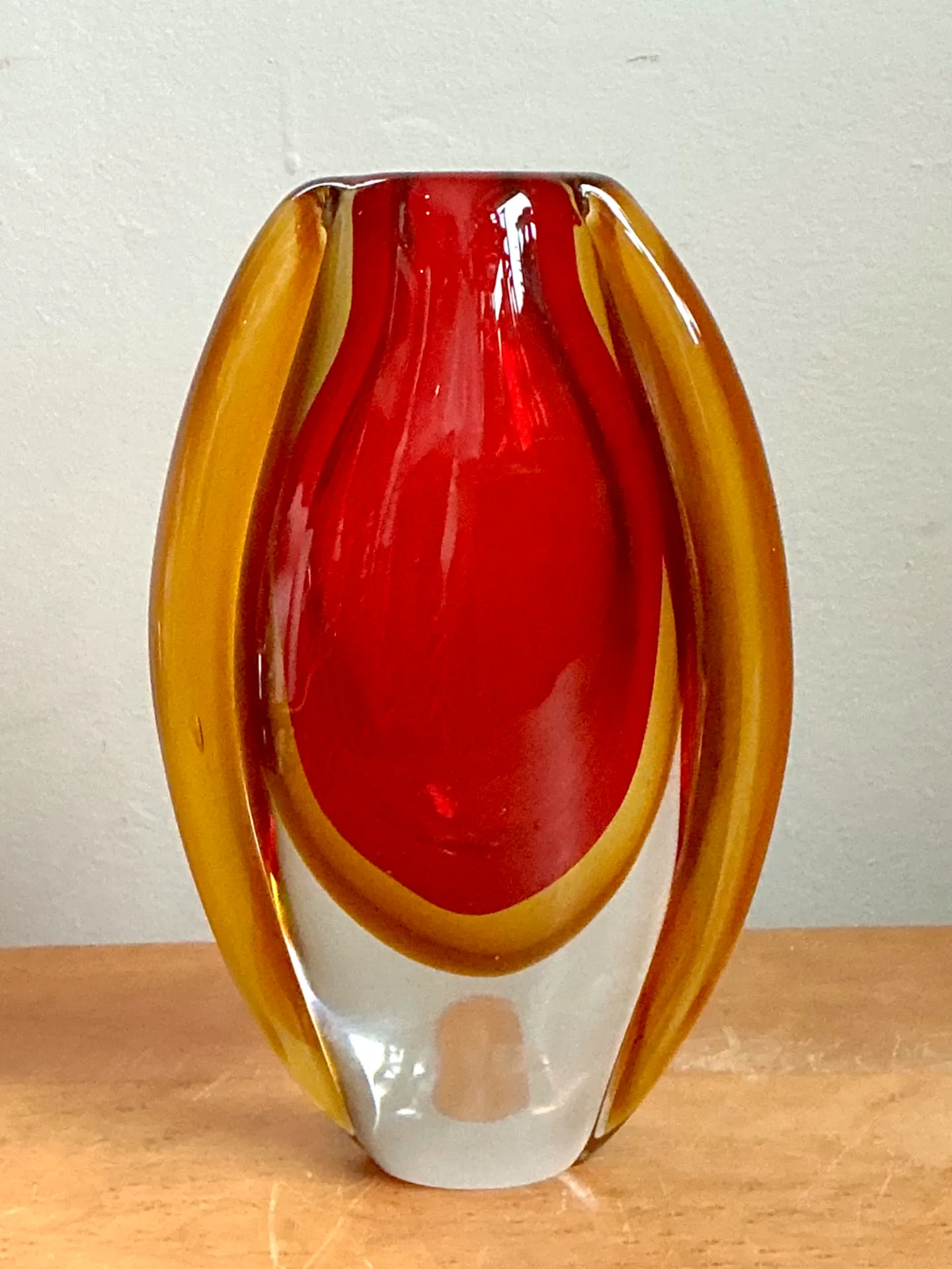 Vintage Murano Sommerso Glass Vase — additional photo 3