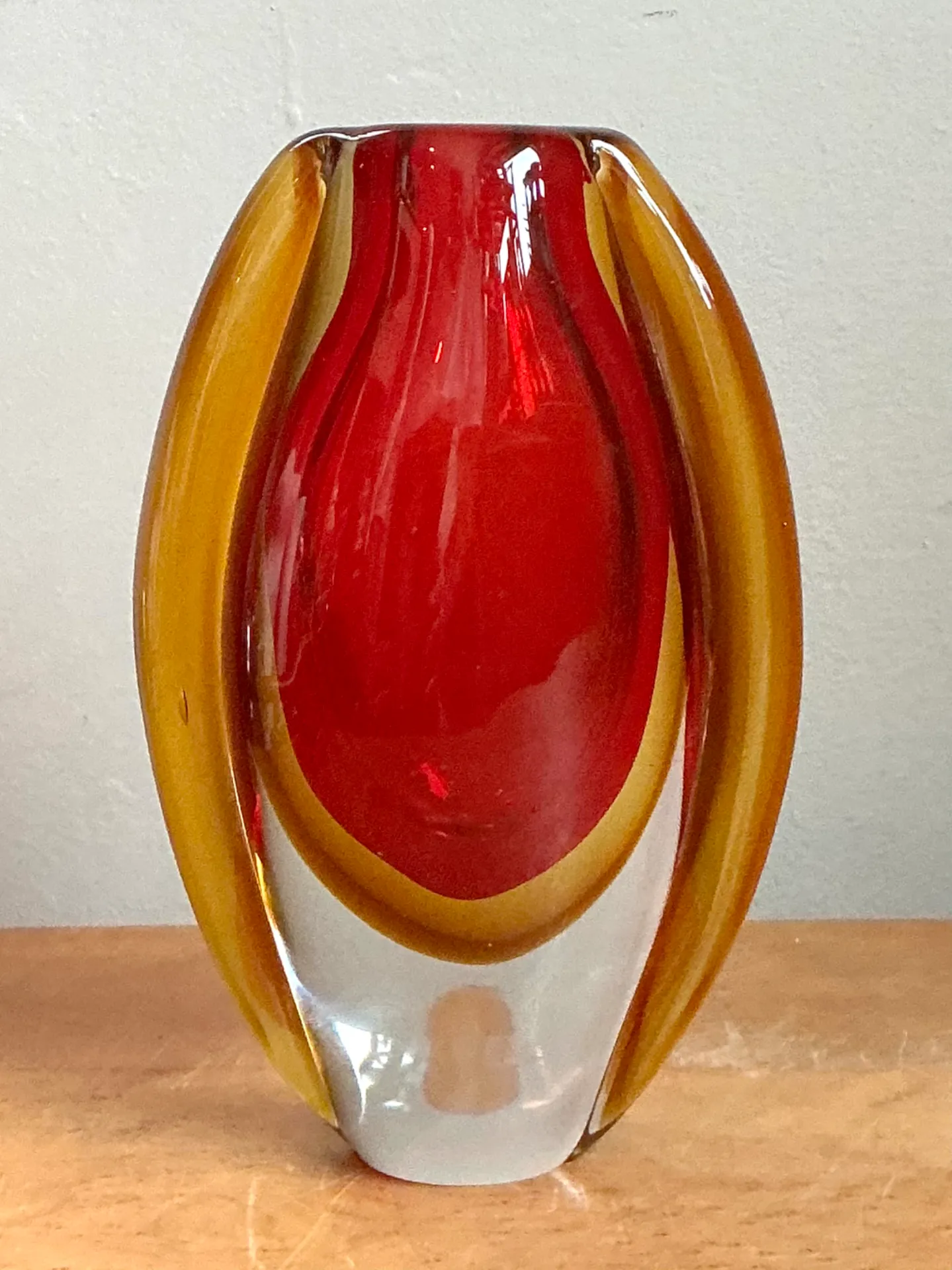 Vintage Murano Sommerso Glass Vase — additional photo 1