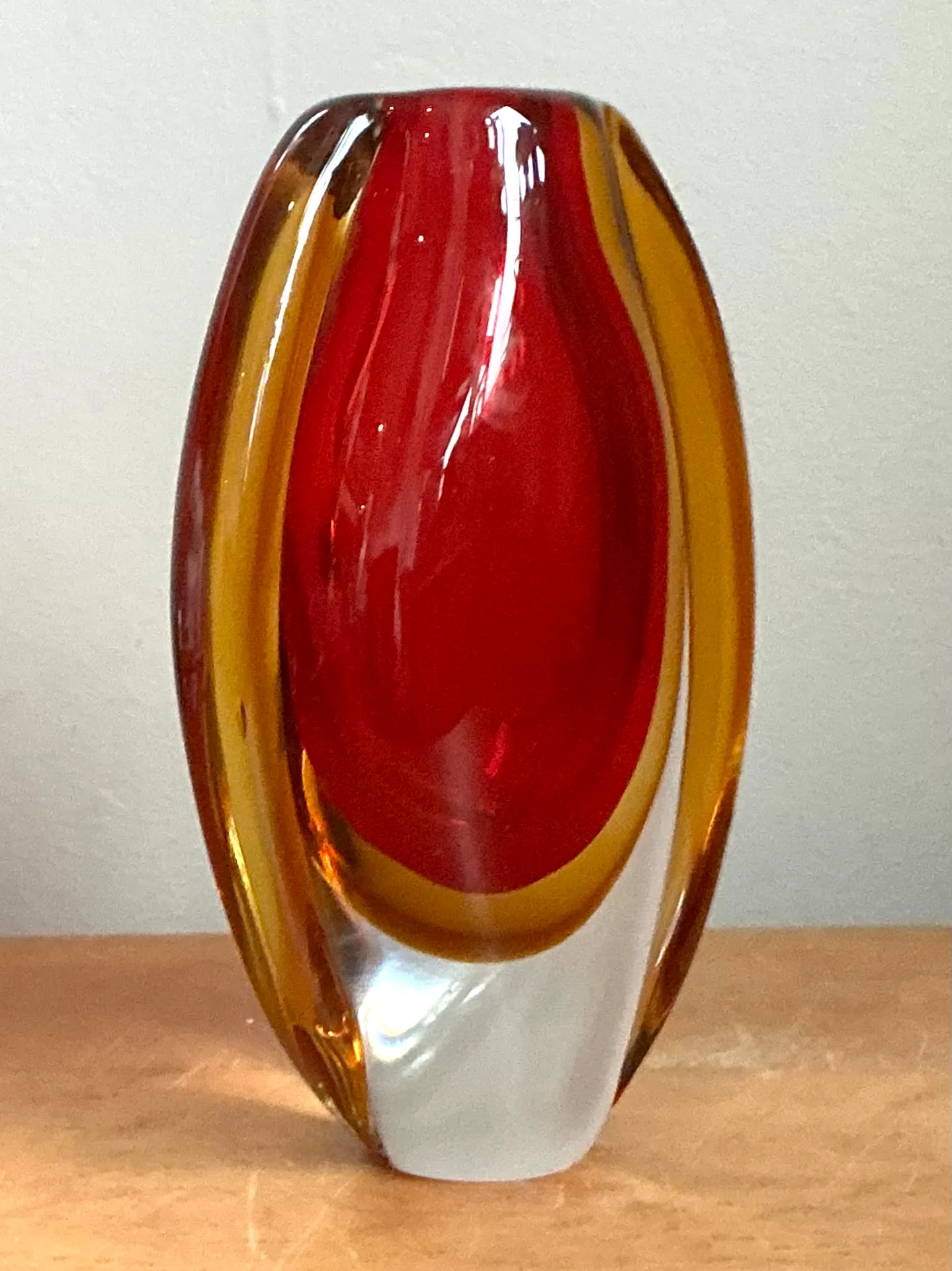 Vintage Murano Sommerso Glass Vase — additional photo 4