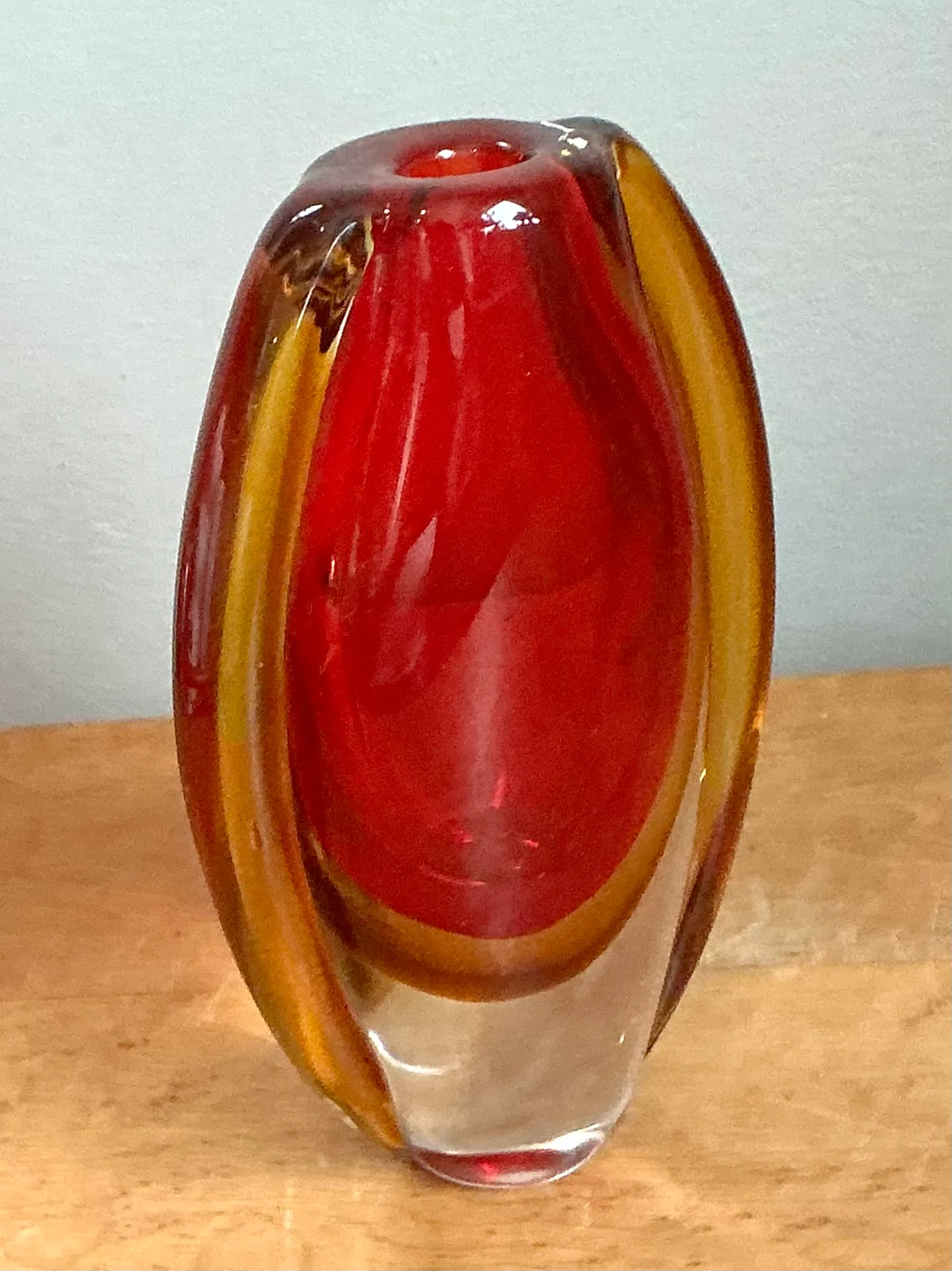 Vintage Murano Sommerso Glass Vase — additional photo 6