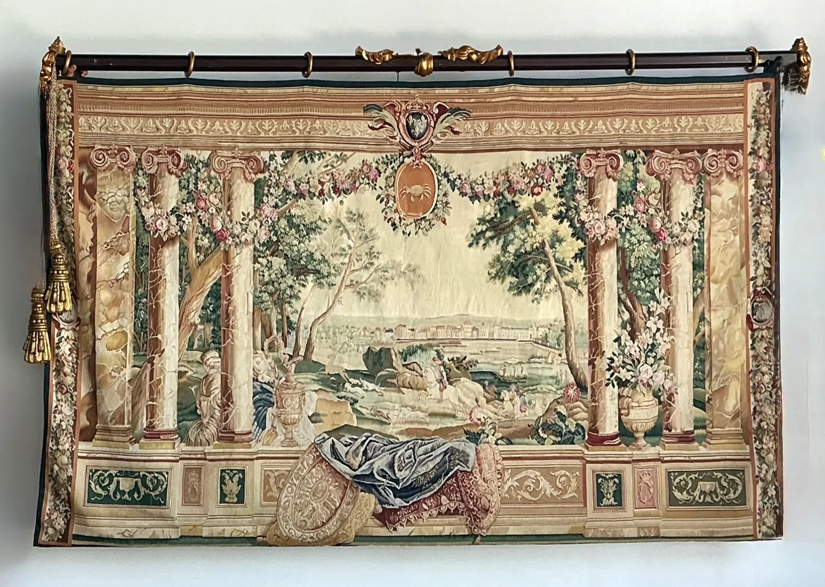 Vintage “Chateau Bellevue” Tapestry from Tenture Des Maisons Royals — additional photo 2