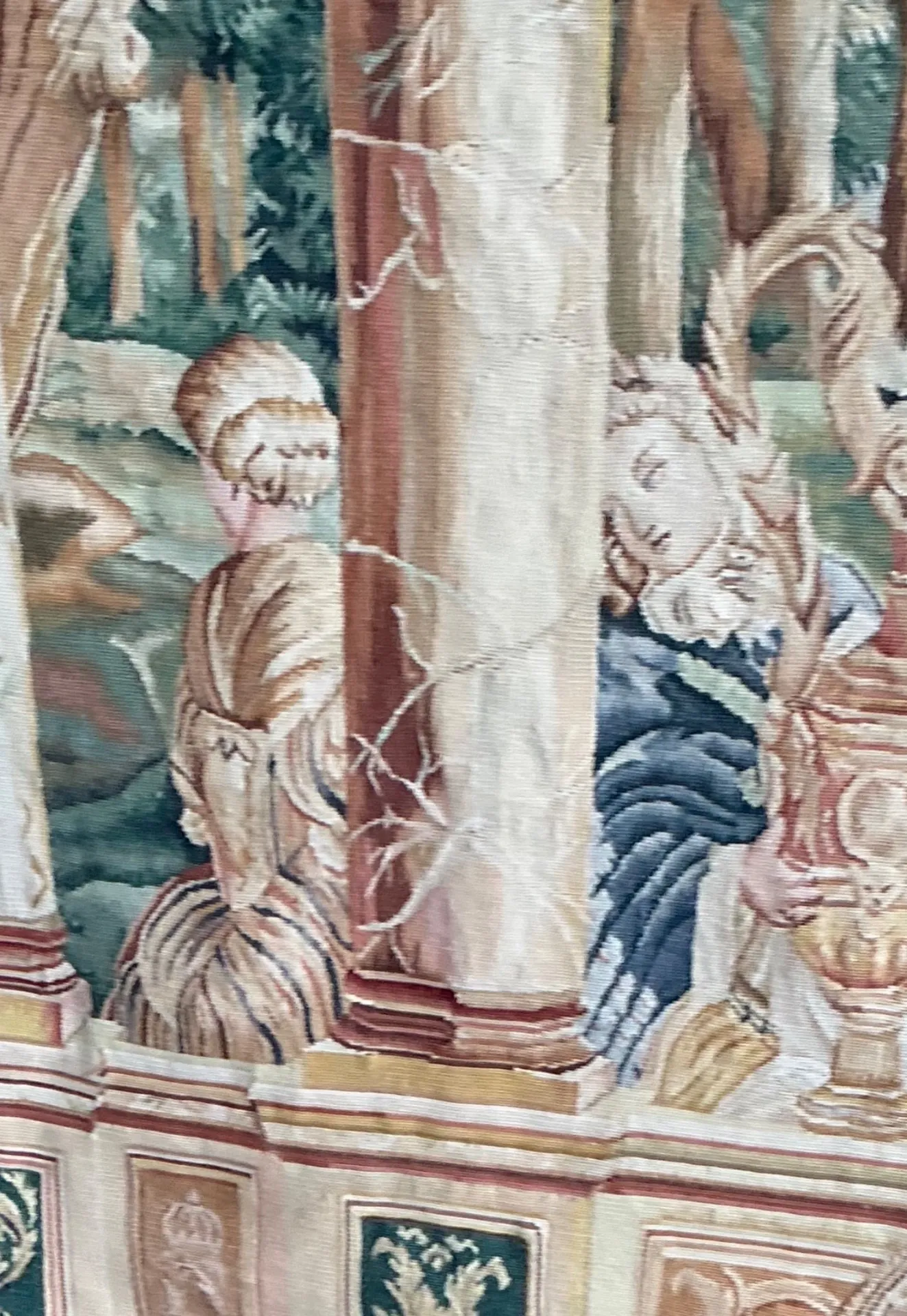 Vintage “Chateau Bellevue” Tapestry from Tenture Des Maisons Royals — additional photo 7