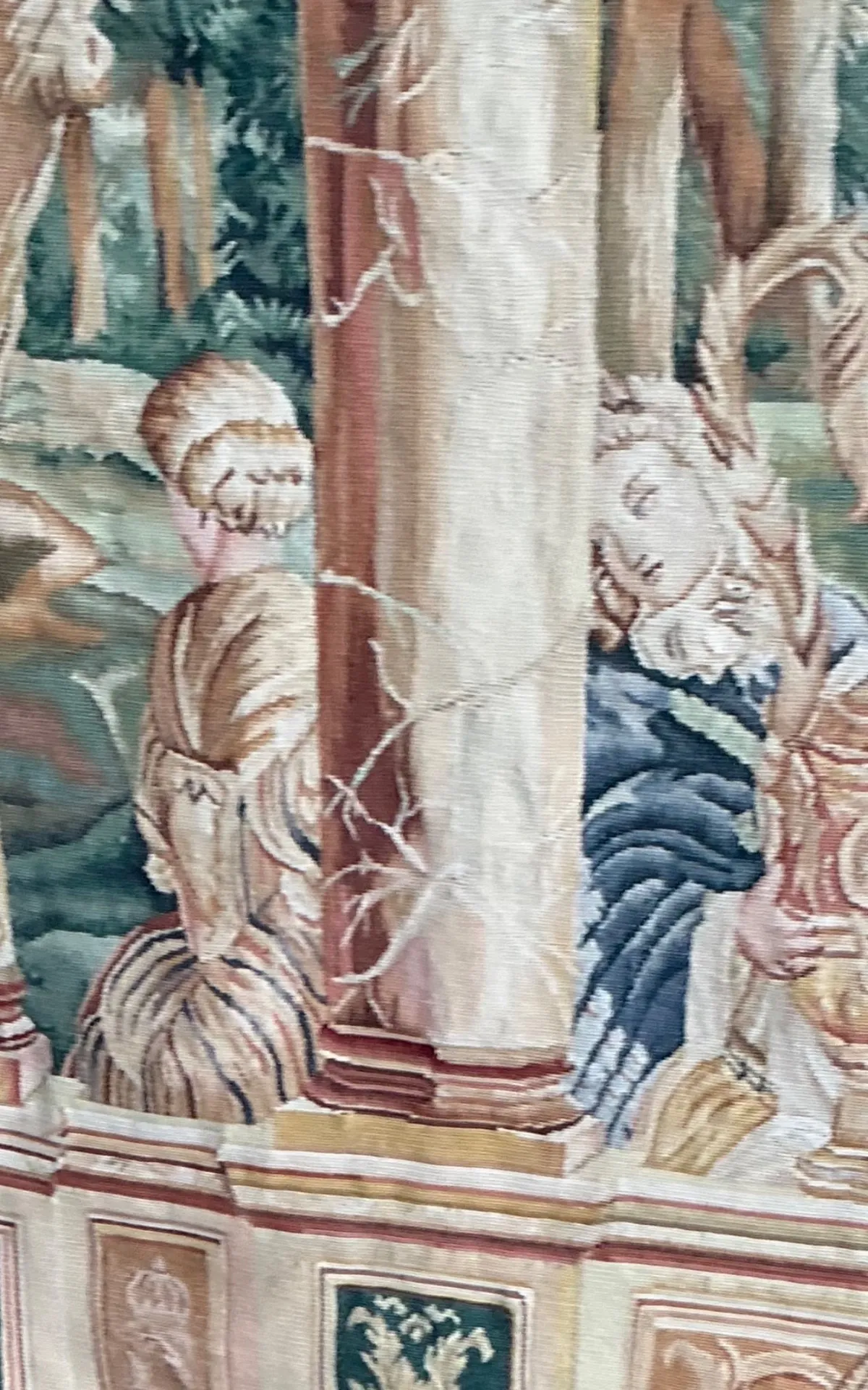 Vintage “Chateau Bellevue” Tapestry from Tenture Des Maisons Royals — additional photo 7