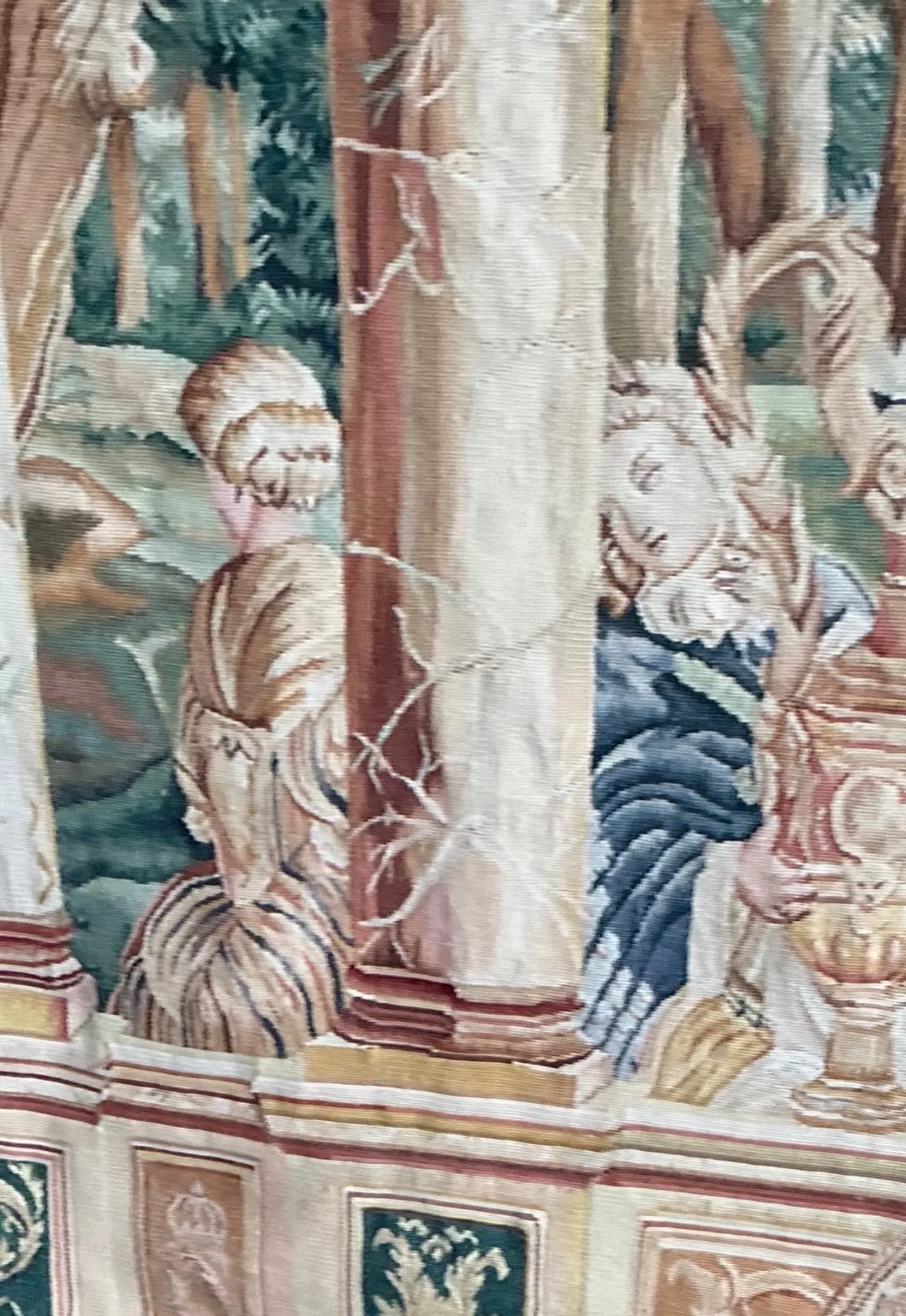Vintage “Chateau Bellevue” Tapestry from Tenture Des Maisons Royals — additional photo 4