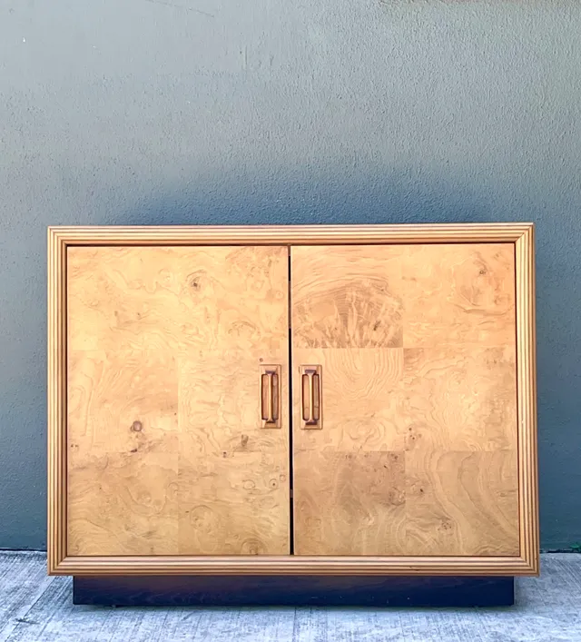 Vintage Henredon Modernist Two Door Burl Wood Server — additional photo 4