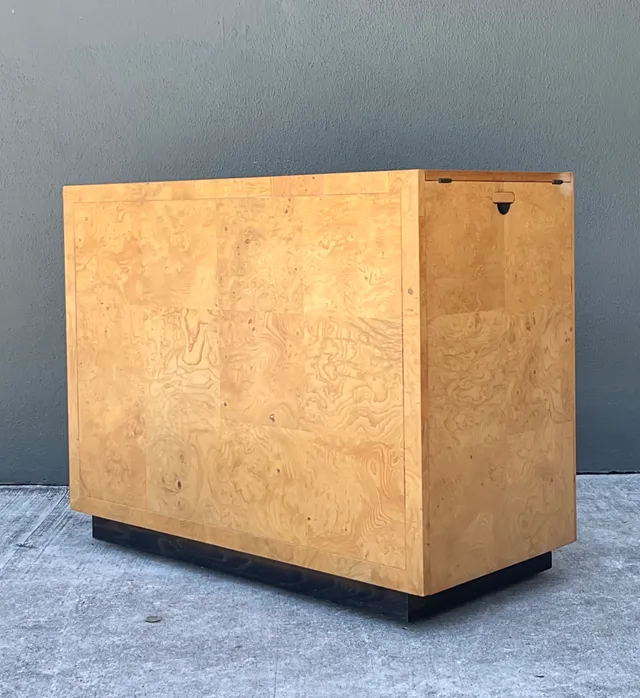 Vintage Henredon Modernist Two Door Burl Wood Server — additional photo 5