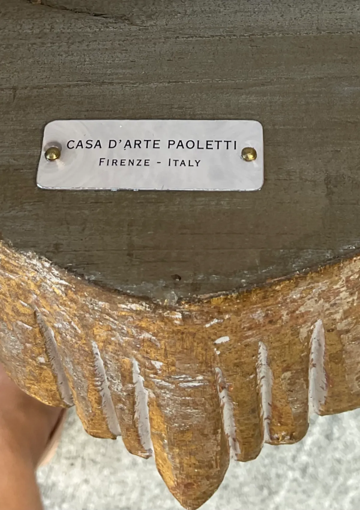 Vintage Casa D’Arte Paoletti Carved Wood Low Stools — additional photo 4