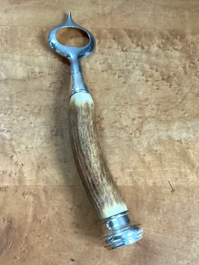 Vintage Horn and Sterling Silver Bottle Opener — additional photo 4