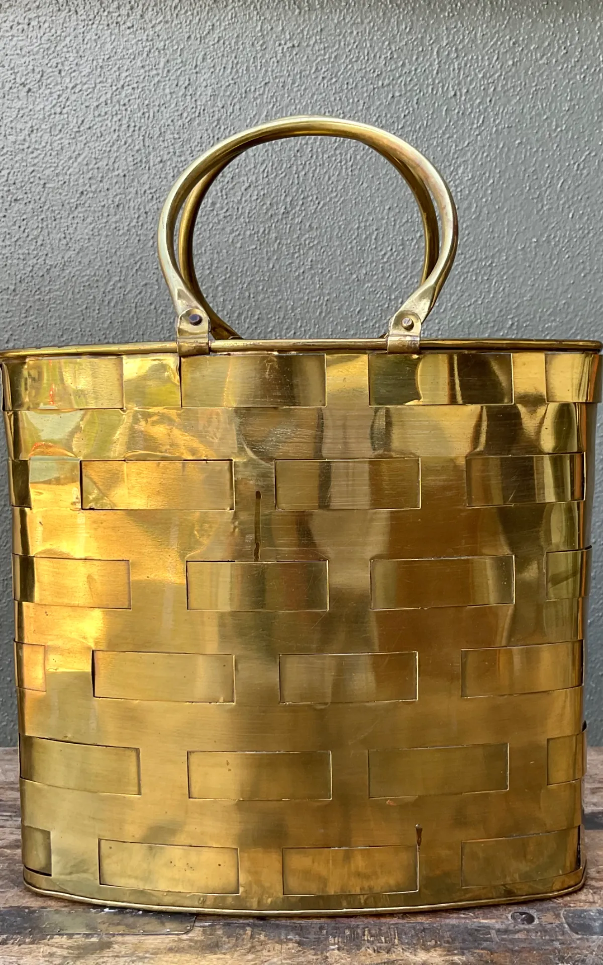 Vintage Brass Woven Basket — additional photo 7